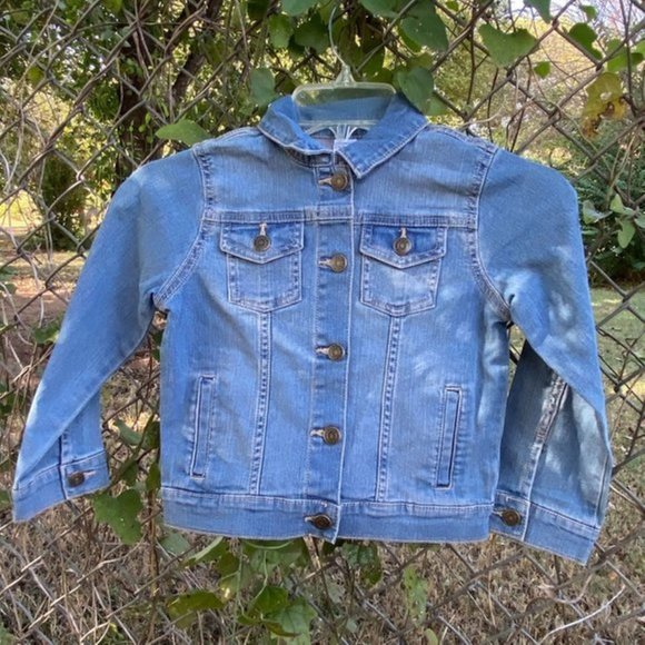 Carter's Girl's SZ 6 Denim Jean Jacket Custom Embroidered Pink Owls Barbie - Picture 2 of 4